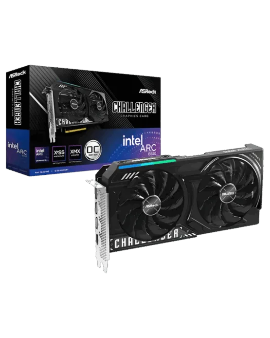 ASRock Intel Arc B580 Challenger OC 12GB GDDR6 192-BIT Graphics Card