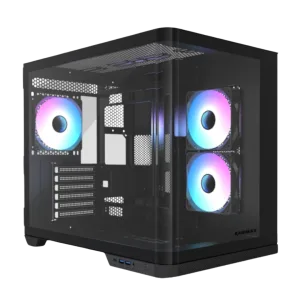 Raidmax I630 ATX | Micro-ATX | ITX ARGB Mid-Tower Dual Chamber Curved Glass Gaming Chassis - Black