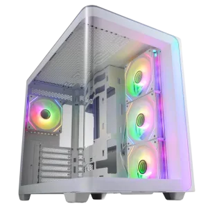 FSP M580 ARGB ATX Mid Tower Gaming Chassis - White