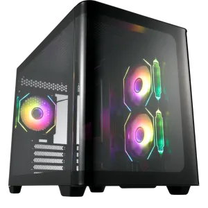 FSP S380 ARGB M-ATX Mid Tower Gaming Chassis - Black