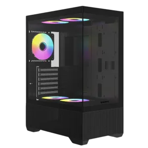 Raidmax I802 AIR E-ATX |ATX | Micro-ATX | Mini-ITX RGB Mid-Tower Gaming Chassis - Black