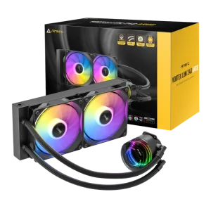 Antec VORTEX LUM 240 ARGB AIO CPU Liquid Cooler – Black