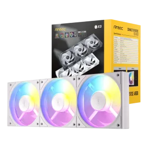 Antec Connect 120 Reverse ARGB PWM Fan 3 Pack – White
