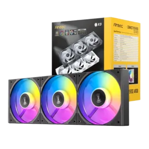 Antec Connect 120 Reverse ARGB PWM Fan 3 Pack - Black