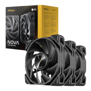 Antec NOVA 120 PWM Fan 3 Pack with Speed Controller - Black