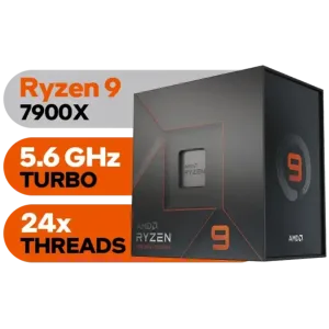 AMD RYZEN 9 7900X 12-Core 4.7GHz AM5 CPU