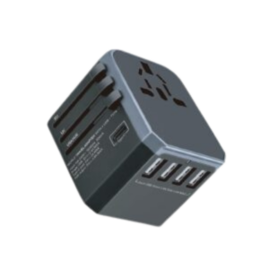 GIZZU Quad-USB Type-C 5.6A Universal Travel Adapter - Black