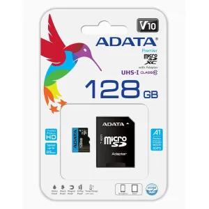 ADATA CLASS 10 MICRO SDXC 128GB + ADAPTER