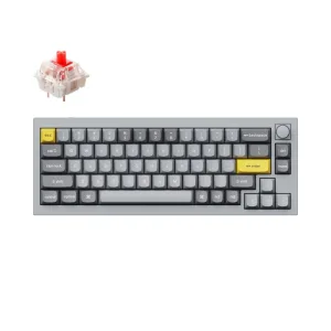 Keychron Q2 65% Red G Pro Switches Aluminium RGB Wired Keyboard - Grey