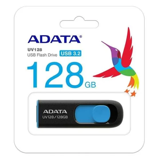 ADATA USB 3.2 RETRACTABLE 128GB BLK/BLU - Image 4