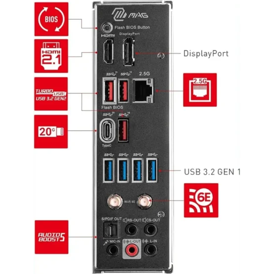 MSI B650M GAMING WIFI AMD AM5 mATX Gaming Motherboard - Image 10