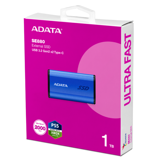 ADATA SE 880 PORTABLE SSD 1TB BLUE - Image 5