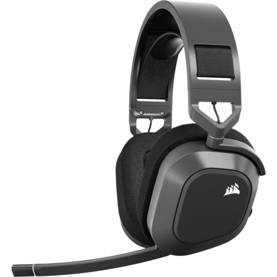 HS80 MAX WIRELESS Premium Carbon Headset; Spatial Audio; 50mm Audio Drivers; Omni-directional Microphone - PC/ Mac/ PlayStation
