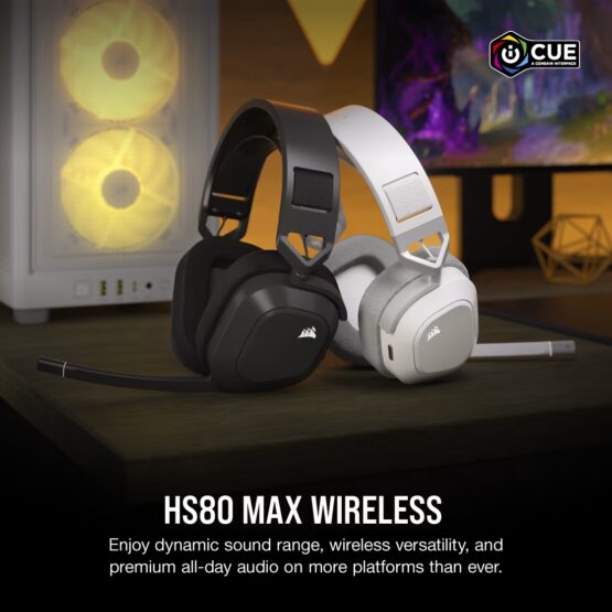 HS80 MAX WIRELESS Premium Carbon Headset; Spatial Audio; 50mm Audio Drivers; Omni-directional Microphone - PC/ Mac/ PlayStation - Image 2