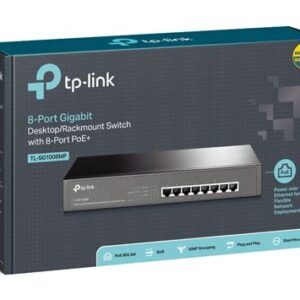 TP-Link 8 Port Gigabit Unmanaged Desktop POE Switch - Image 2
