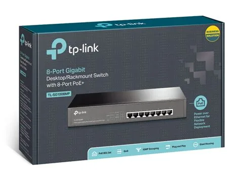 TP-Link 8 Port Gigabit Unmanaged Desktop POE Switch - Image 2