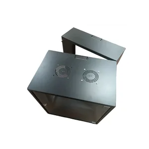 Zone Lite 9U 400+200mm Swing Frame Black Wall Mount Cabinet
