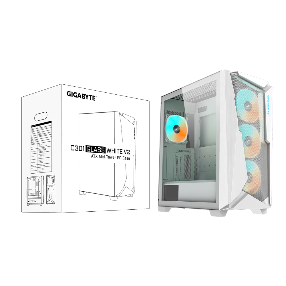 GIGABYTE C301 GLASS WHITE V2 - Image 2