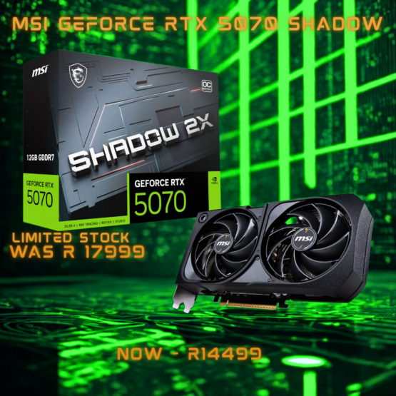 MSI GeForce RTX 5070 SHADOW 2X OC 12GB Graphics Card - Image 2