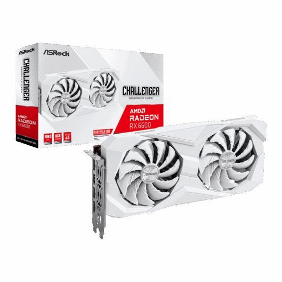 ASRock Radeon RX 6600 Challenger D 8GB GDDR6 White Edition