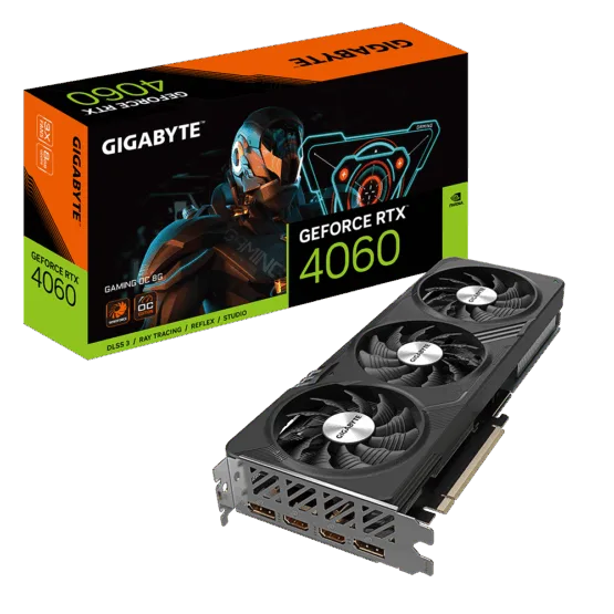 Gigabyte GeForce RTX 4060 GAMING OC 8G GV-N4060GAMING OC-8GD 8GB GDDR6 128-Bit PCIe 4.0 Desktop Graphics Card