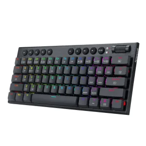 REDRAGON Horus Mini 61Key Red Switch RGB Low Profile Gaming Mechanical Keyboard - Black