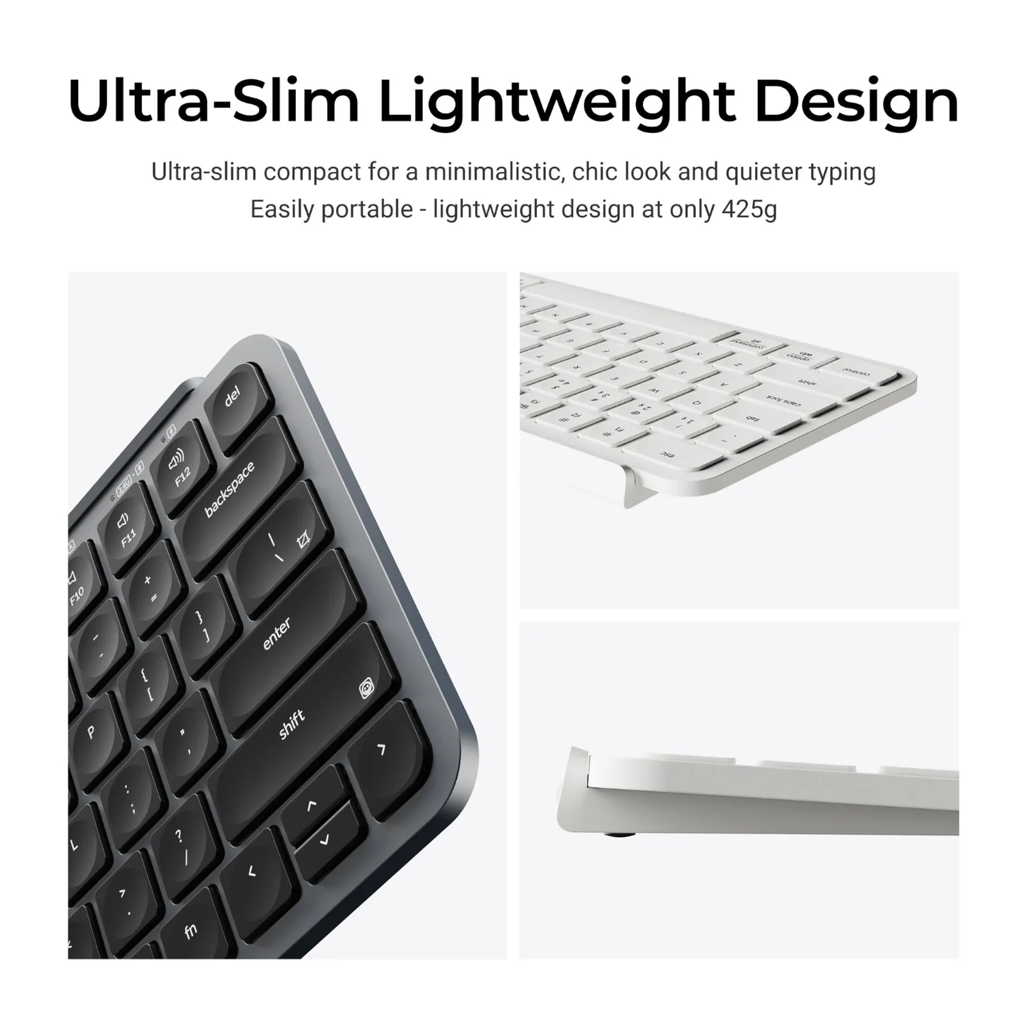 Keychron B1 Pro Ultra-Slim 75% Wireless Keyboard - Space Grey - Image 8