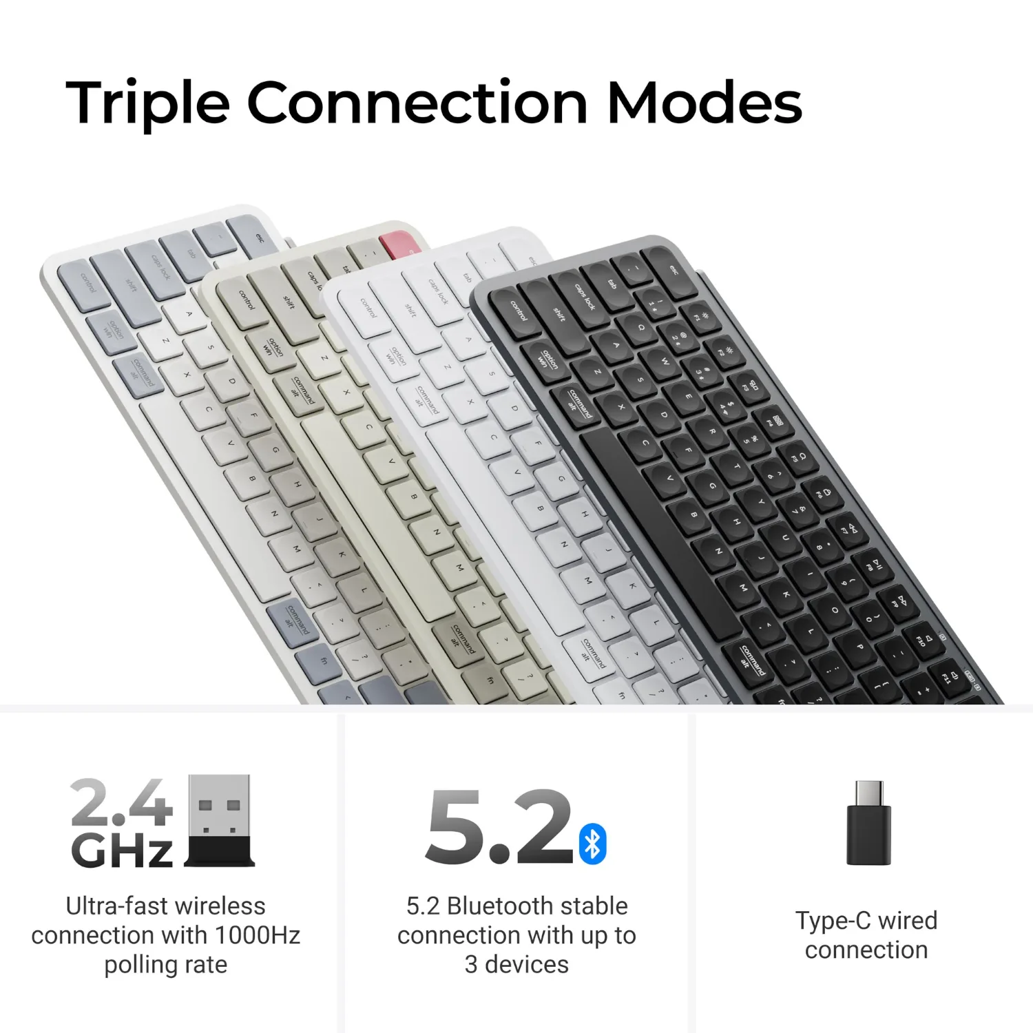 Keychron B1 Pro Ultra-Slim 75% Wireless Keyboard - Space Grey - Image 10