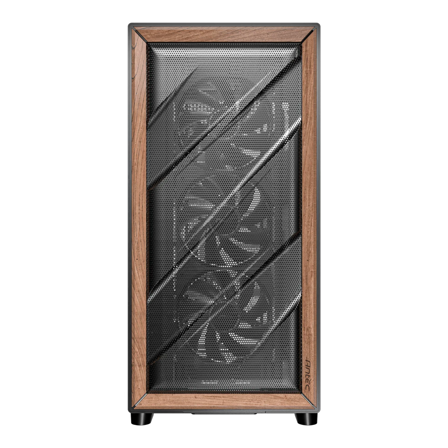 Antec FLUX SE E-ATX | ATX | Micro-ATX | ITX Mid-Tower Gaming Chassis Wood Front Panel- Black - Image 2