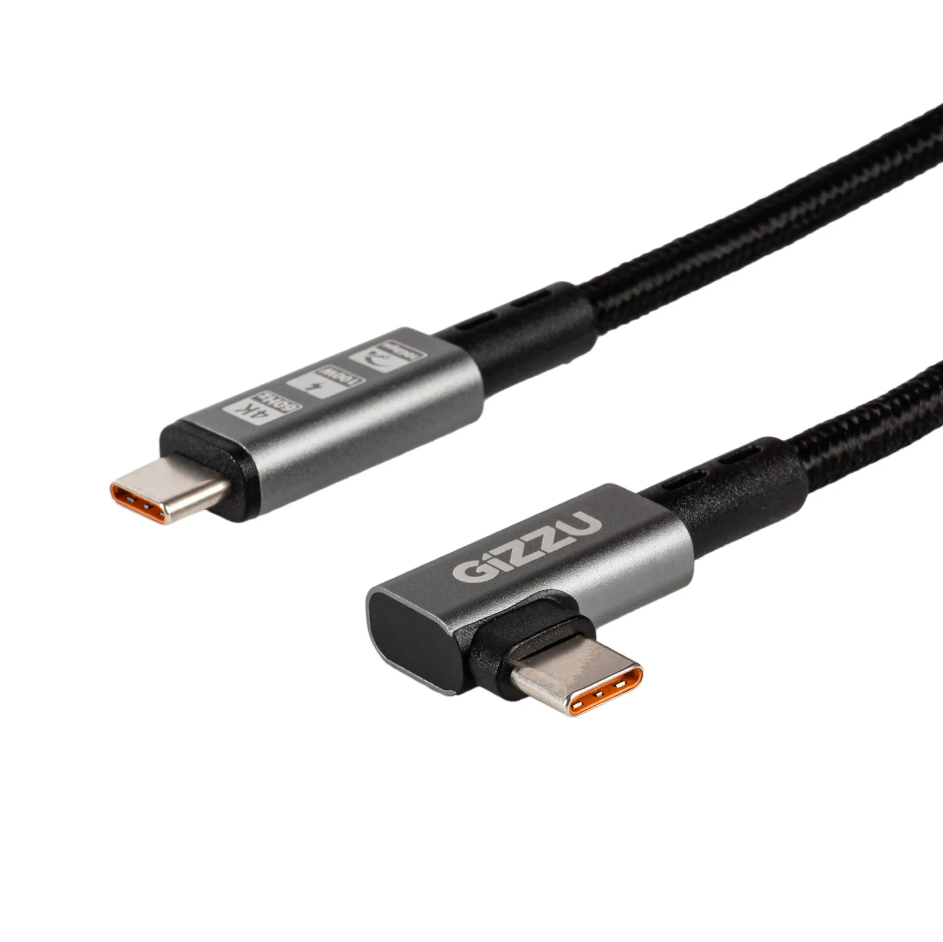Gizzu 100W 10Gbps Type-C Angled 1m Cable