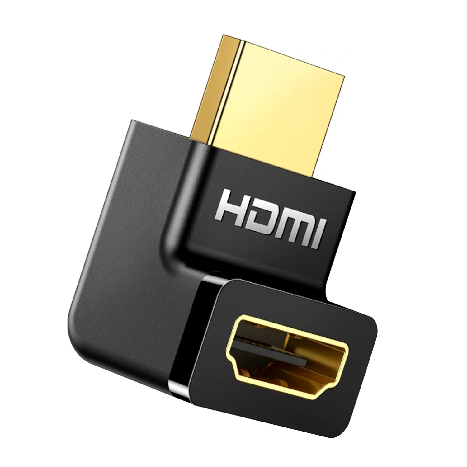 UGREEN HD112 HDMI 4K Male to Female Up-angled Connector - Black