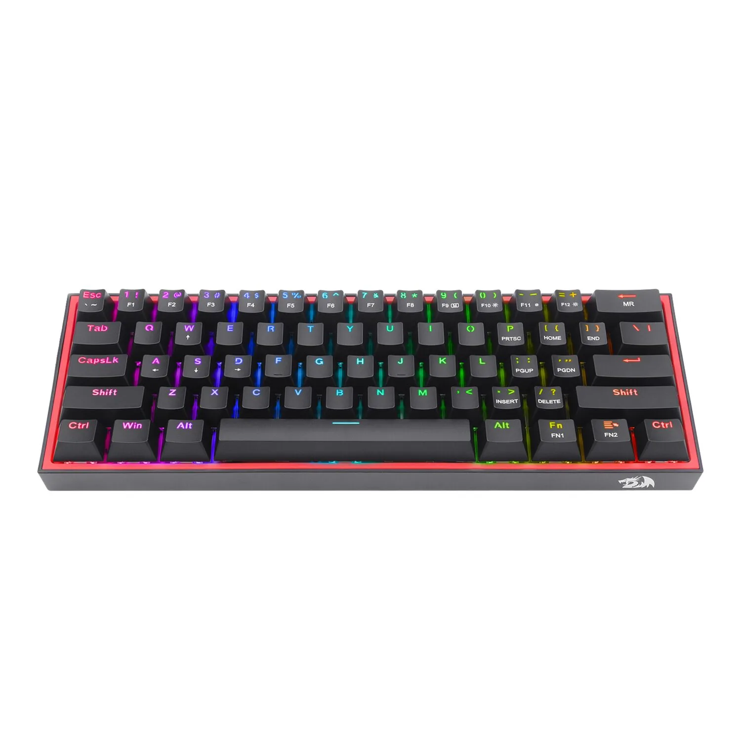 Redragon K616 FIZZ Pro 61-Key RGB Mechanical Gaming Keyboard – Black (60%, RGB, Wireless/Wired, Hot-Swappable) - Image 2