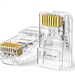 UGREEN Cat6 RJ45 Modular Plugs (50 Pcs)βTransparent with Gold Contacts