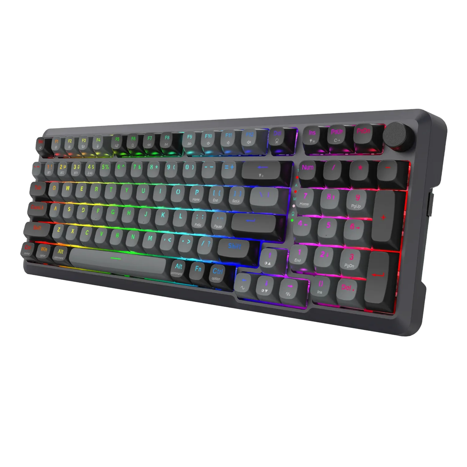 Redragon BRAGI PRO K688 98+1 Gasket Wireless Mechanical Keyboard (Triple Mode, RGB, Hot-Swappable, Cream Linear Switches) - Image 4