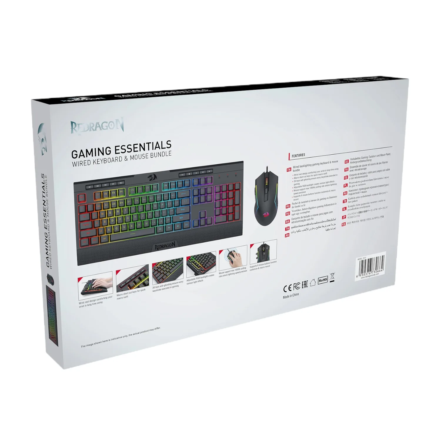 Redragon S151 Gaming Keyboard and Mouse Combo-Black - Image 8
