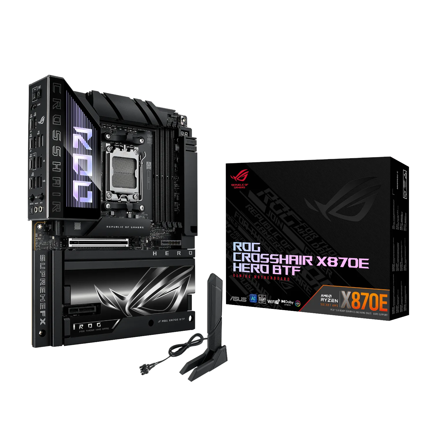 ASUS ROG CROSSHAIR X870E HERO BTF AMD AM5 ATX Gaming Motherboard