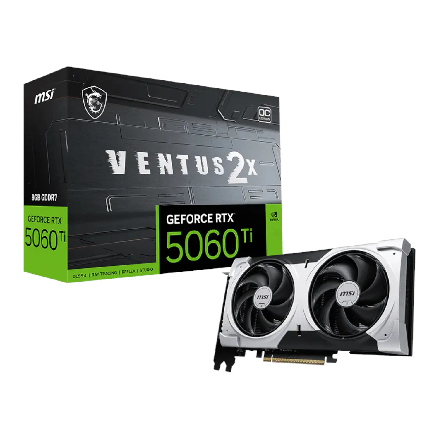 MSI Nvidia GeForce RTX 5060TI VENTUS 2X OC PLUS 8GB Graphics Card