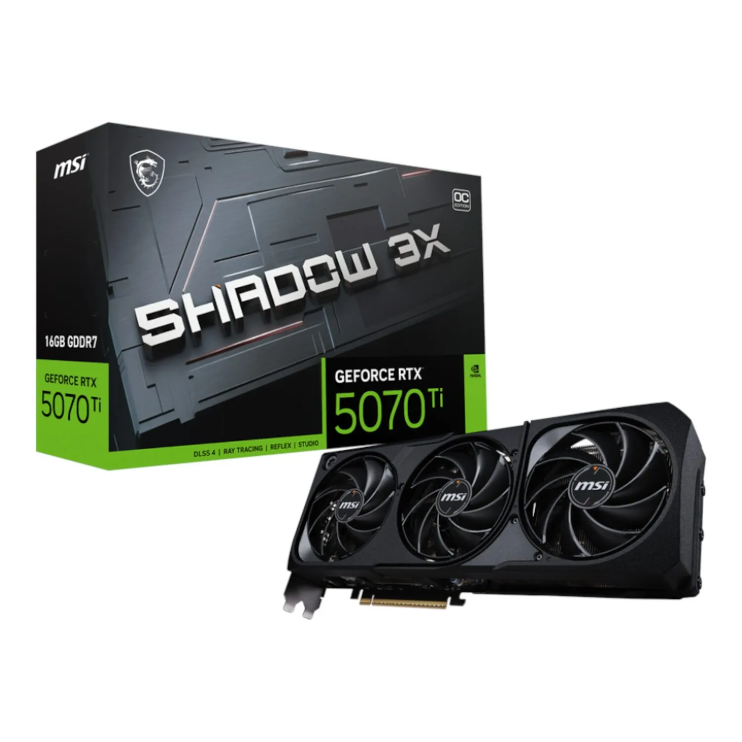 MSI GeForce RTX 5070 Ti 16GB GDDR7 SHADOW 3X OC Graphics Card