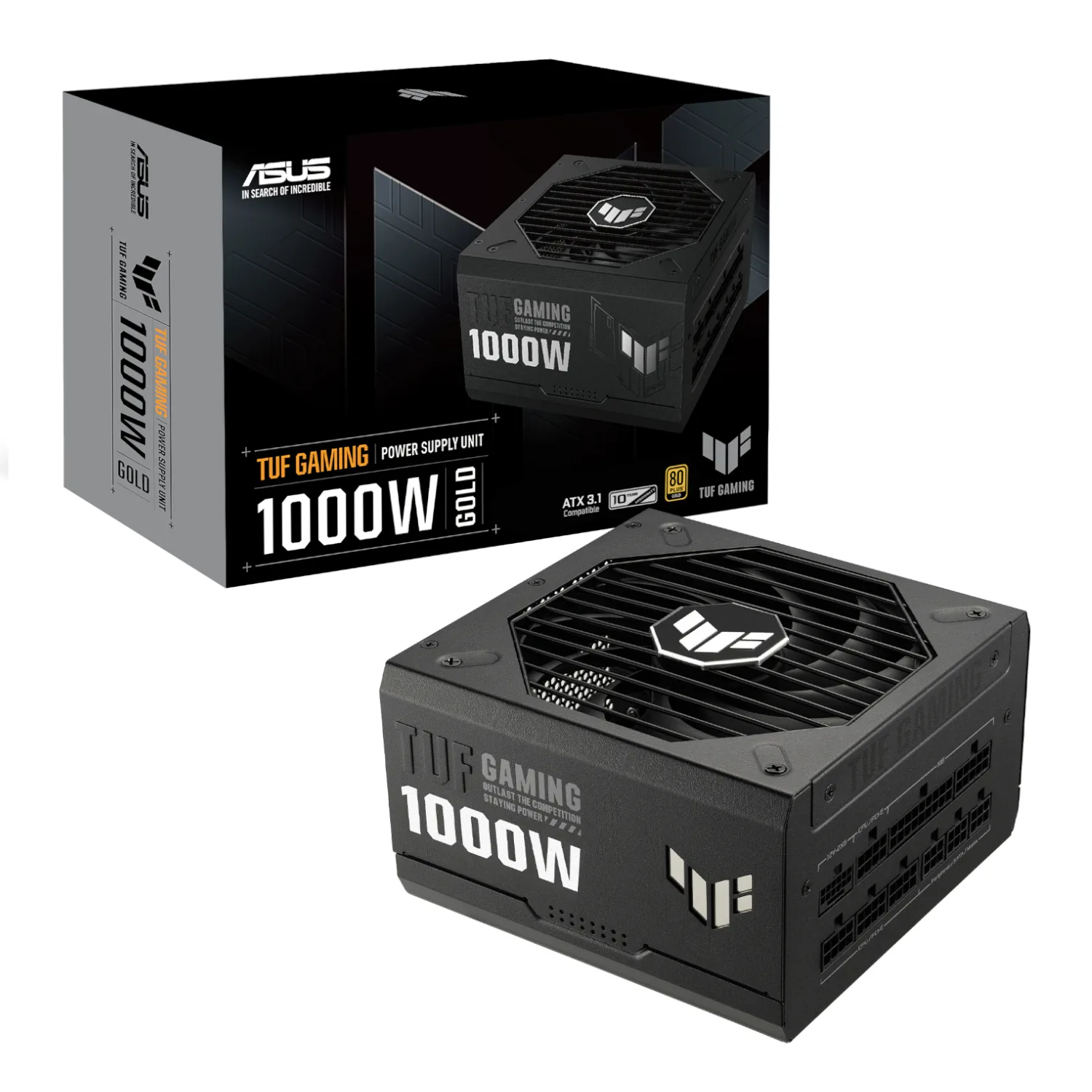 Asus TUF Gaming 1000W 80 PLUS Gold ATX Modular Power Supply - Black