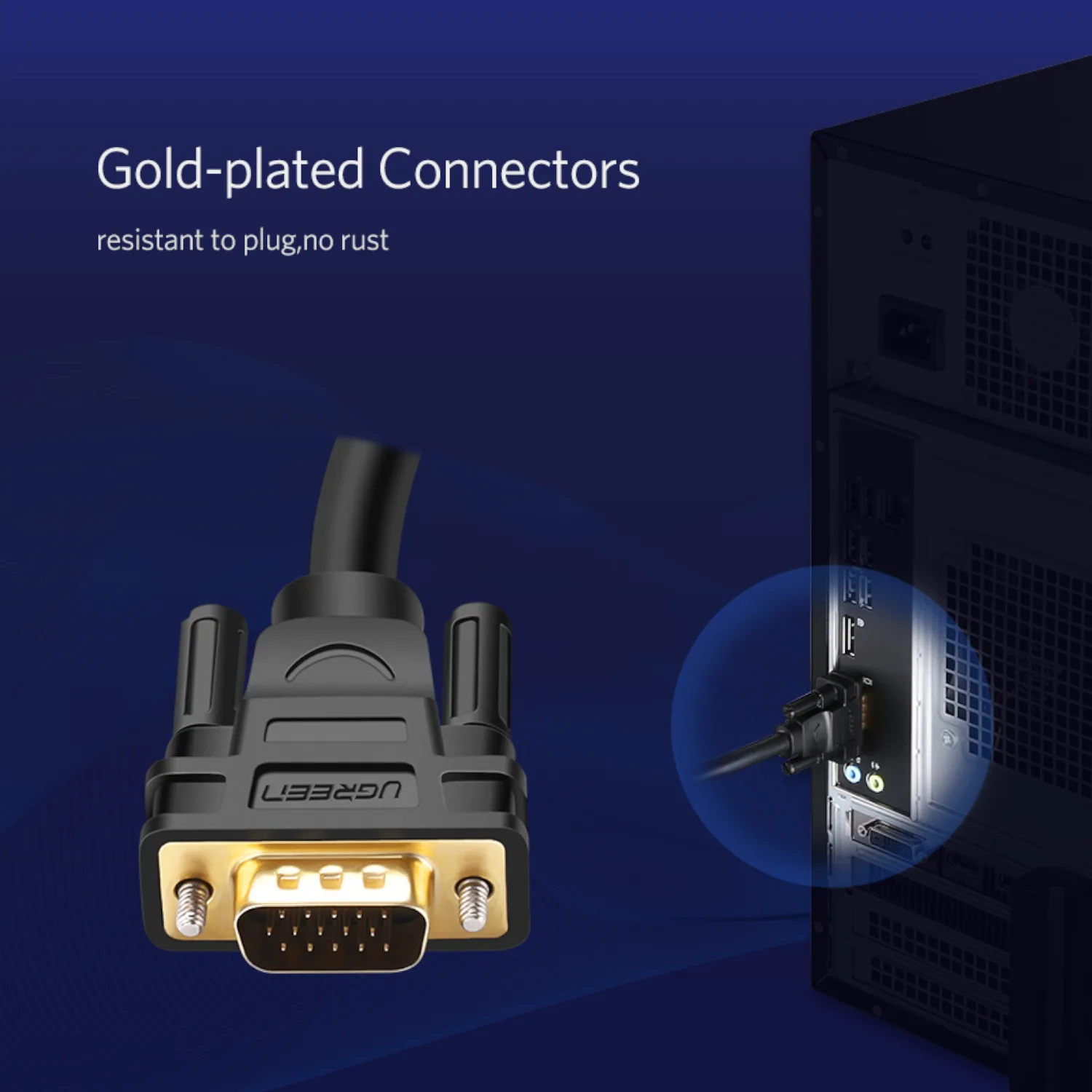 UGREEN VG101 VGA Male to Male Cable 1.5M - Image 3