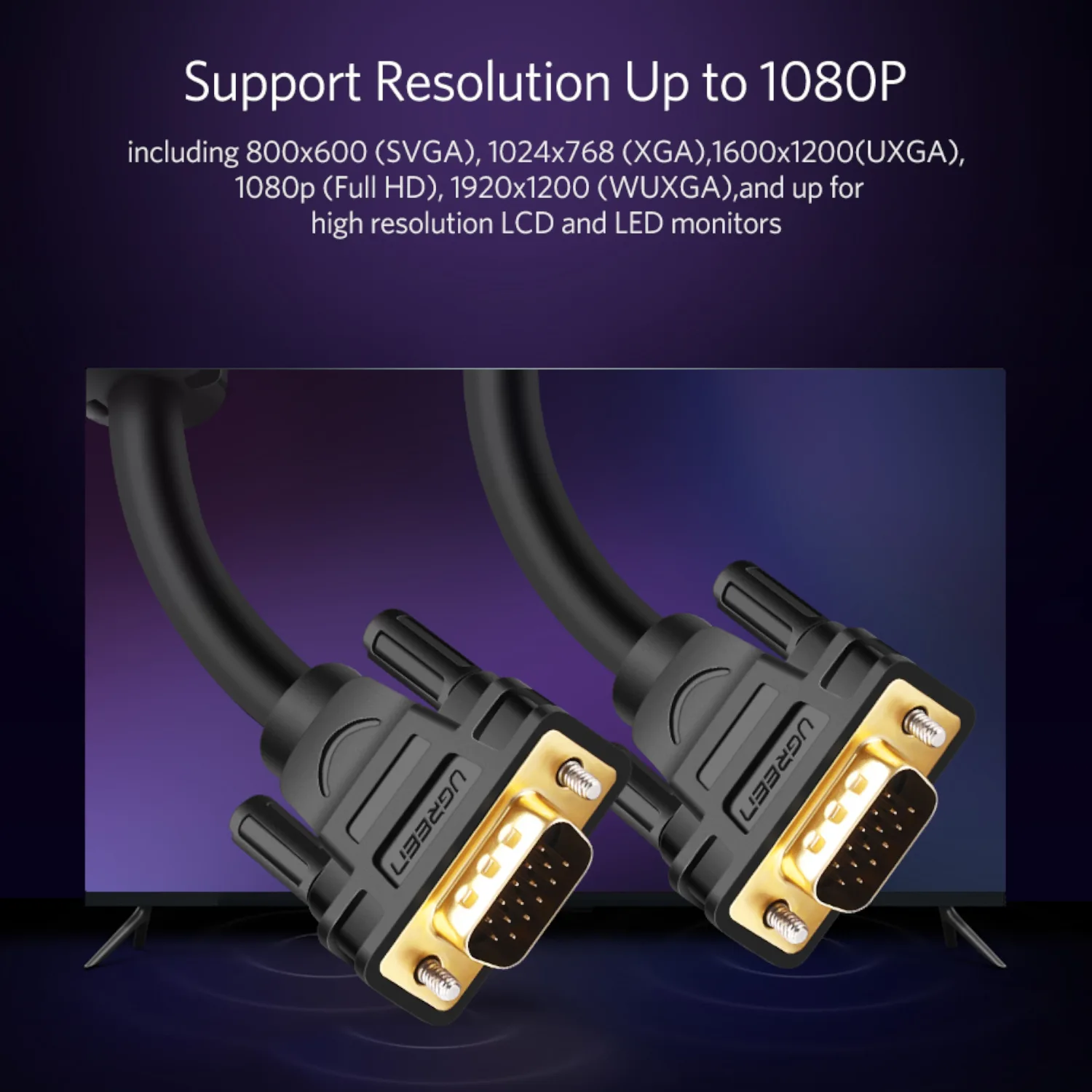 UGREEN VG101 VGA Male to Male Cable 1.5M - Image 5